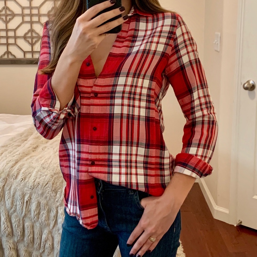 3X$30 Zara Plaid Check Button Down Shirt